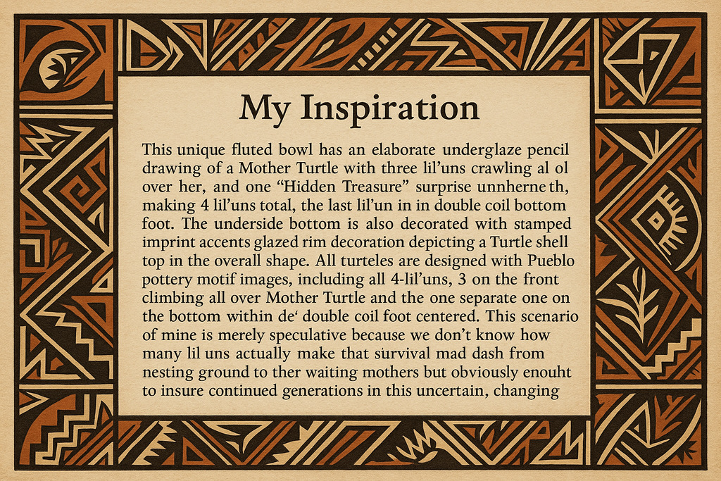 "Mother Turtle with 4 lil'uns" Hidden Treasure Series #3