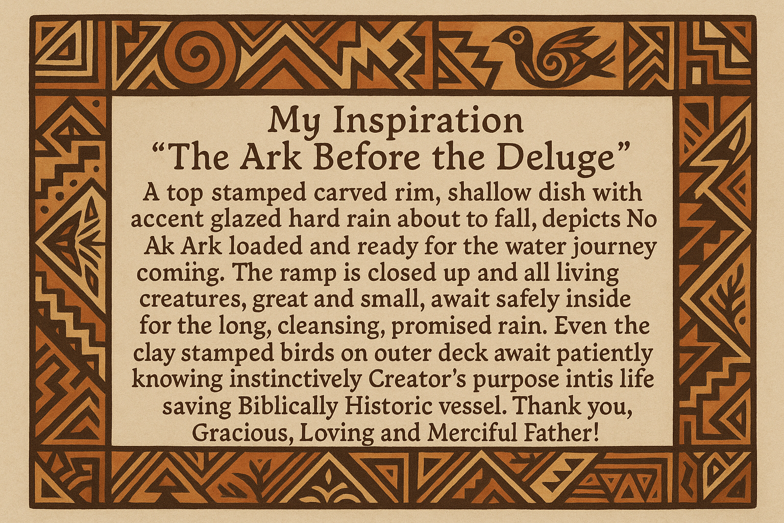 "The Ark Before the Deluge" # M5